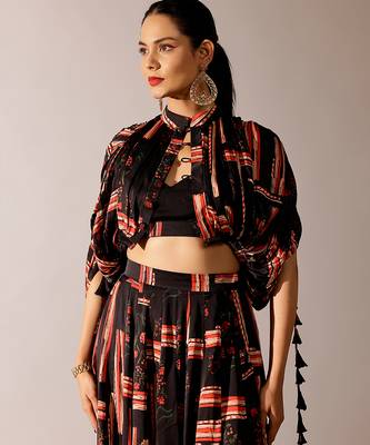Multicolor printed georgette co ord set 1