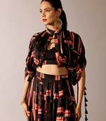 Multicolor printed georgette co ord set