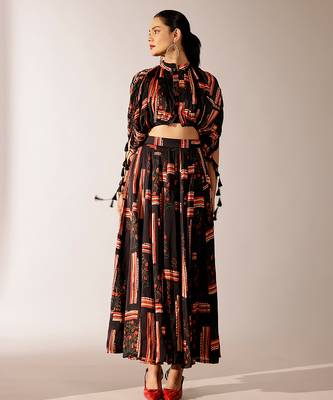 Multicolor printed georgette co ord set 2