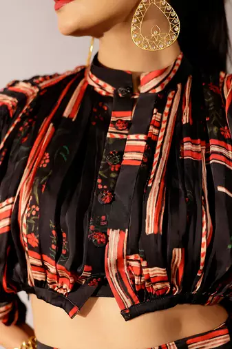 Multicolor printed georgette co ord set
