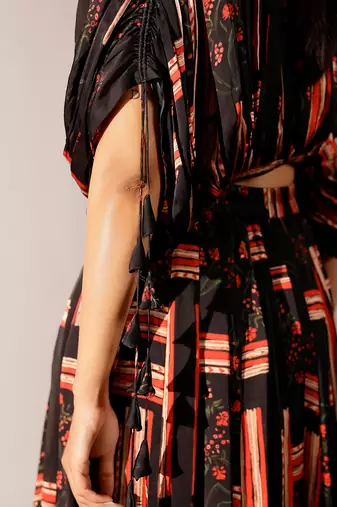 Multicolor printed georgette co ord set