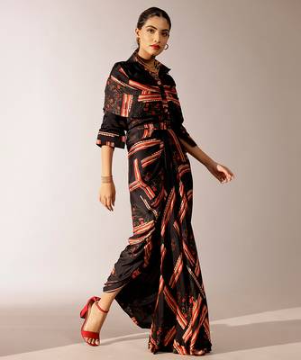 Multicolor printed georgette co ord set 3