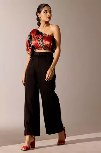 Multicolor printed georgette co ord set