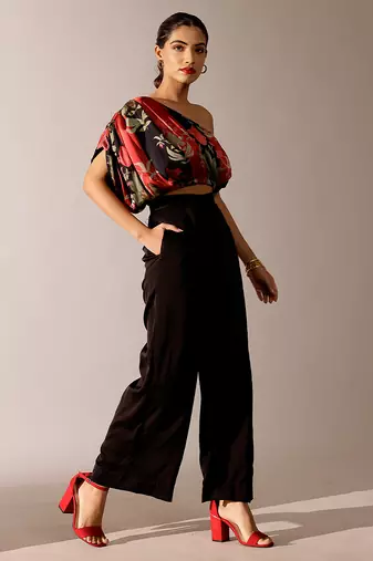 Multicolor printed georgette co ord set