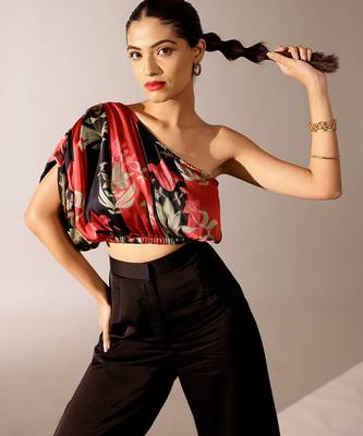 Multicolor printed georgette co ord set 4
