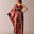 Multicolor printed georgette gown