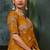Mustard  fancy hand work border with heavy designer blouse  wedding wear saree