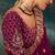Burgandy  fancy hand work border with heavy designer blouse  wedding wear saree