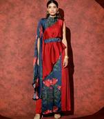 Multicolor printed georgette co ord set