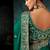 Peacock green fancy hand work border with heavy designer blouse  wedding wear saree