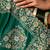 Peacock green fancy hand work border with heavy designer blouse  wedding wear saree