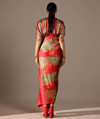 Multicolor printed georgette gown 3