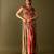 Multicolor printed georgette gown