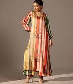 Multicolor printed georgette kurta set