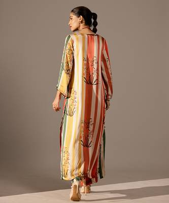 Multicolor printed georgette kurta set 4