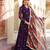 Purple Faux Blooming Embroidered Gown     Party & Festive Wear