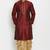 Maroon embroidered dupion art silk kurta set