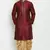 Maroon embroidered dupion art silk kurta set