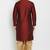 Maroon embroidered dupion art silk kurta set