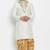 White embroidered dupion art silk kurta set