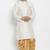 White embroidered dupion art silk kurta set