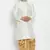 White embroidered dupion art silk kurta set