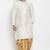 White embroidered dupion art silk kurta set