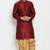 Maroon embroidered dupion art silk kurta set