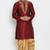 Maroon embroidered dupuon kurta set