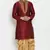 Maroon embroidered dupuon kurta set