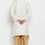 White  embroidered dupion art silk kurta set