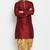 Maroon embroidered dupion art silk kurta set