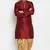 Maroon embroidered dupion art silk kurta set