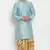 Light blue embroidered dupion art silk kurta set