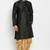 Black embroidered dupion art silk kurta set