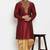 Maroon embroidered dupion art silk kurta set