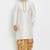 White embroidered dupion art silk kurta set