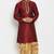 Maroon embroidered dupion art silk kurta set