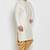 White embroidered dupion art silk kurta set
