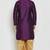 Purple embroidered dupion art silk kurta set