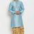 Light blue embroidered dupion art silk kurta set