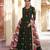Green Faux Blooming Embroidered Gown     Wedding & Festive Wear