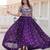KumariArt Faux Blooming Sequin Embroidered Stitched Gown     Purple, Party Wear