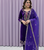Purple Color Velvet Suit With Dupatta Designer Palazzo 
