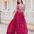Pink Faux Blooming Sequin Embroidered Gown     Party & Festive Wear