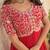 Red Faux Blooming Sequin & Embroidered Gown     Festive & Occasion Wear