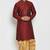 Maroon embroidered dupion art silk kurta set