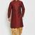 Maroon embroidered dupion art silk kurta set