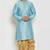 Light blue embroidered dupion art silk kurta set