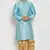 Light blue embroidered dupion art silk kurta set